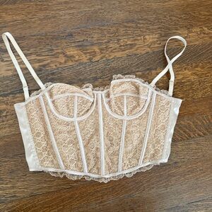 GUCCI Tan Lace Bustier Corset Top – NWT – Luxury Designer - size small